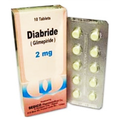 DIABRIDE 2 MG ( GLIMEPIRIDE ) 10 TABLETS